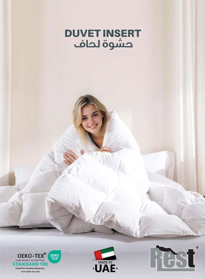 Rest Premium Duvet 160X220 cm – Ultra Soft Comforter , Hotel Quality , Down Alternative Filling,  All Season Duvet Cover Insert , Made in UAE - Image 2